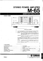 Yamaha M-65 - Service Manual